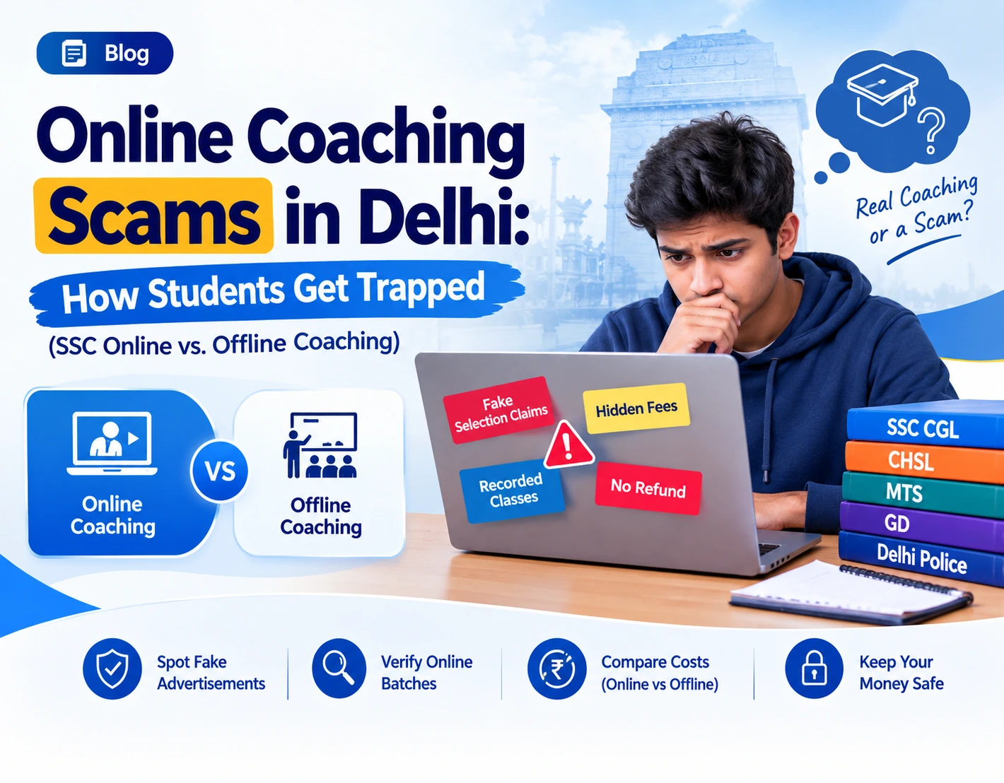 Online Coaching Scams in Delhi: How Students Get Trapped, SSC Online vs Offline Coaching