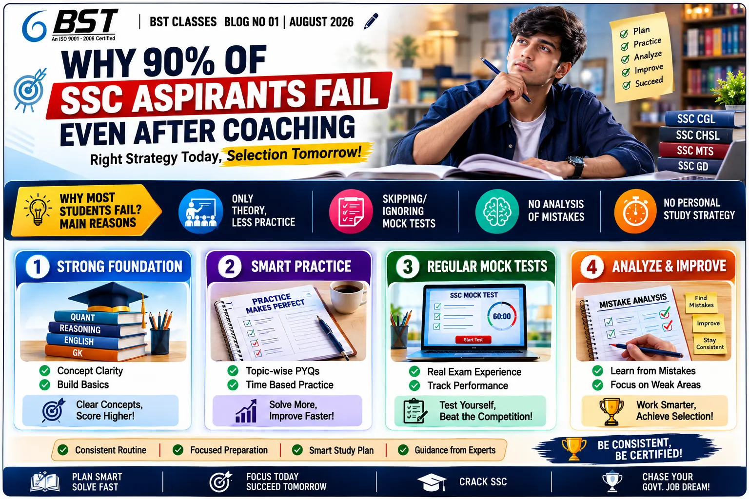 Why 90% of SSC Aspirants Fail Even After Coaching