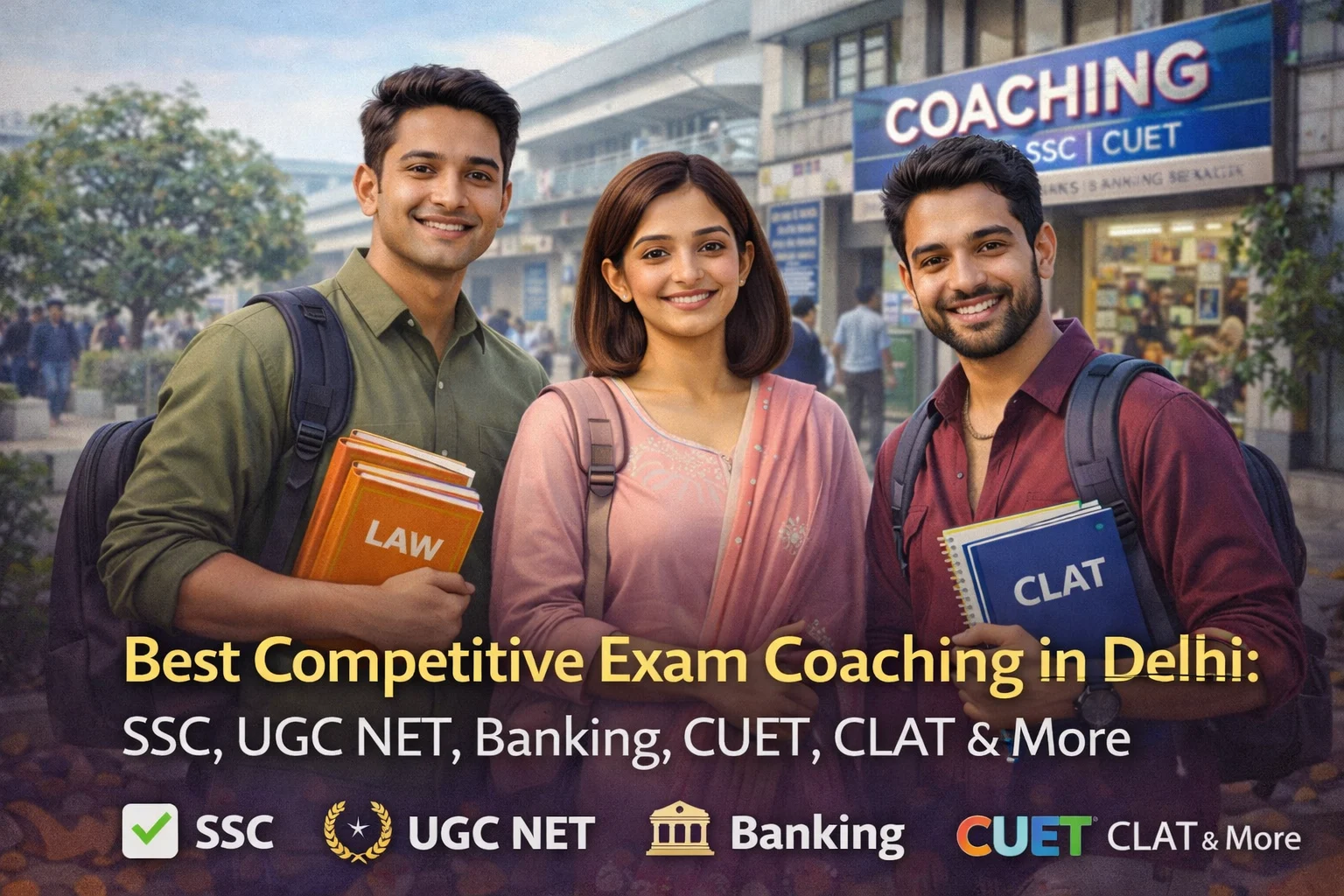 Best Competitive Exam Coaching in Delhi: SSC, UGC NET, Banking, CUET, CLAT & More
