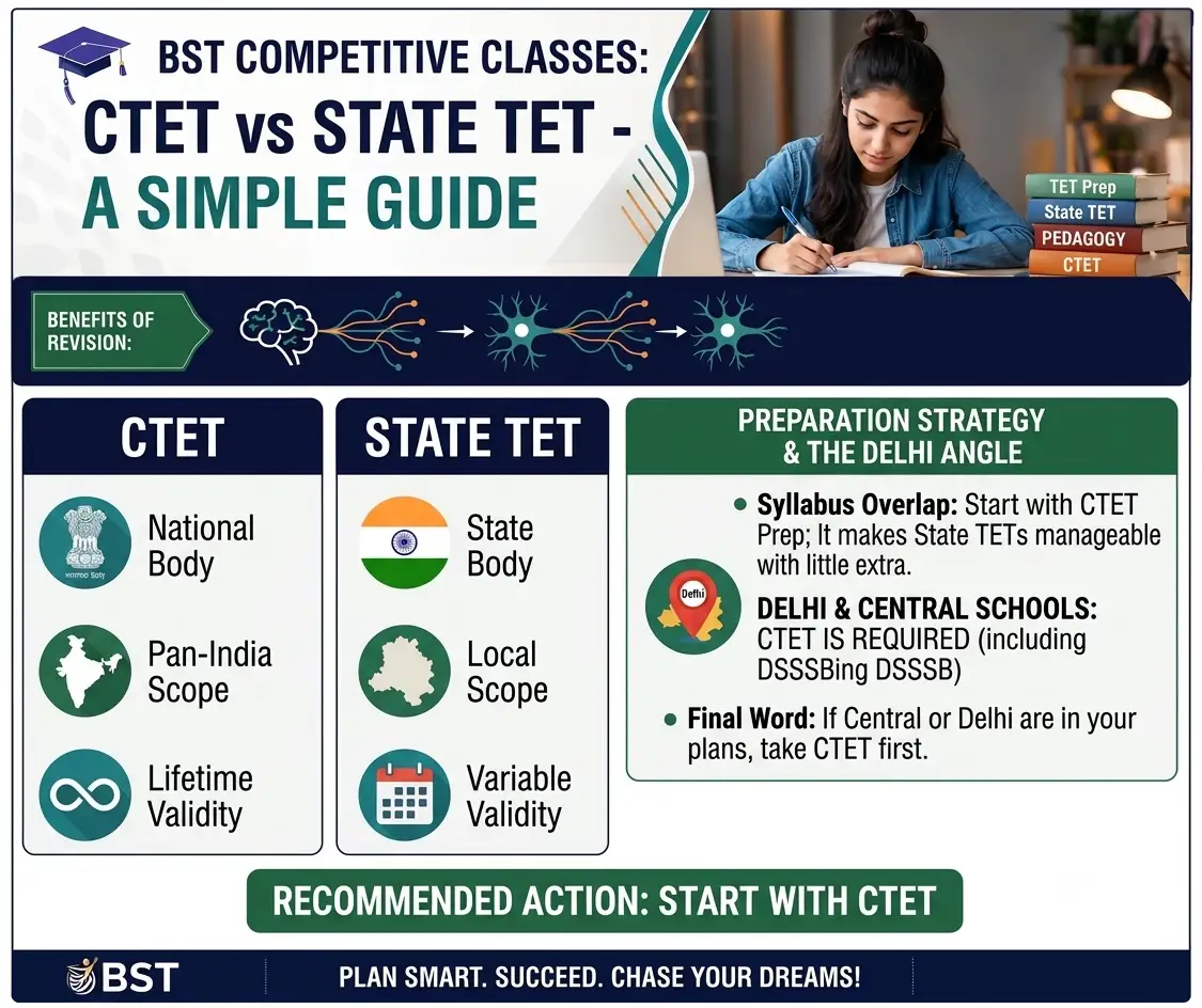 CTET vs State TET: Which Exam Should You Take First?