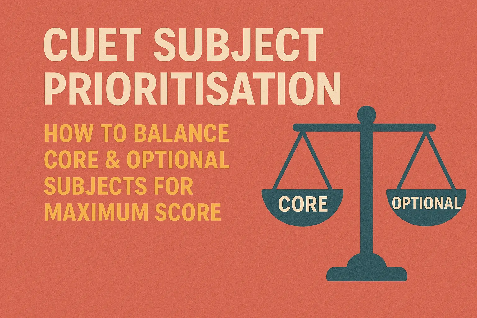 CUET Subject Prioritisation: How to Balance Core & Optional Subjects for Maximum Score