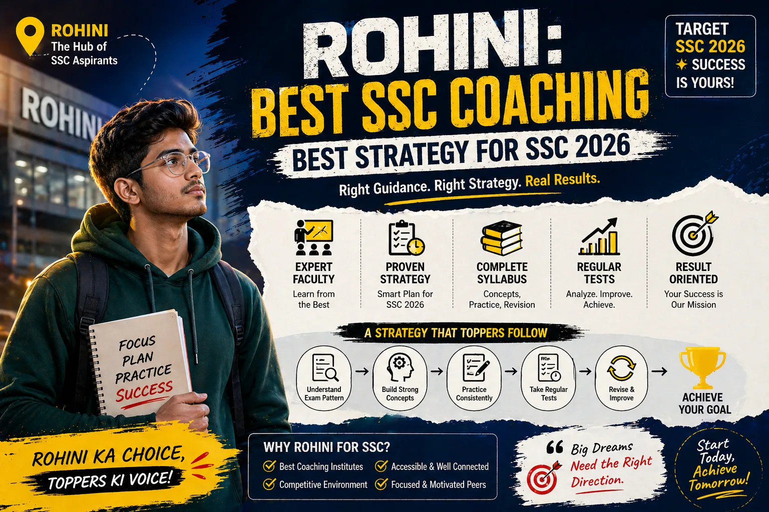 Rohini: Best SSC Coaching – Best Strategy for SSC 2026 Success