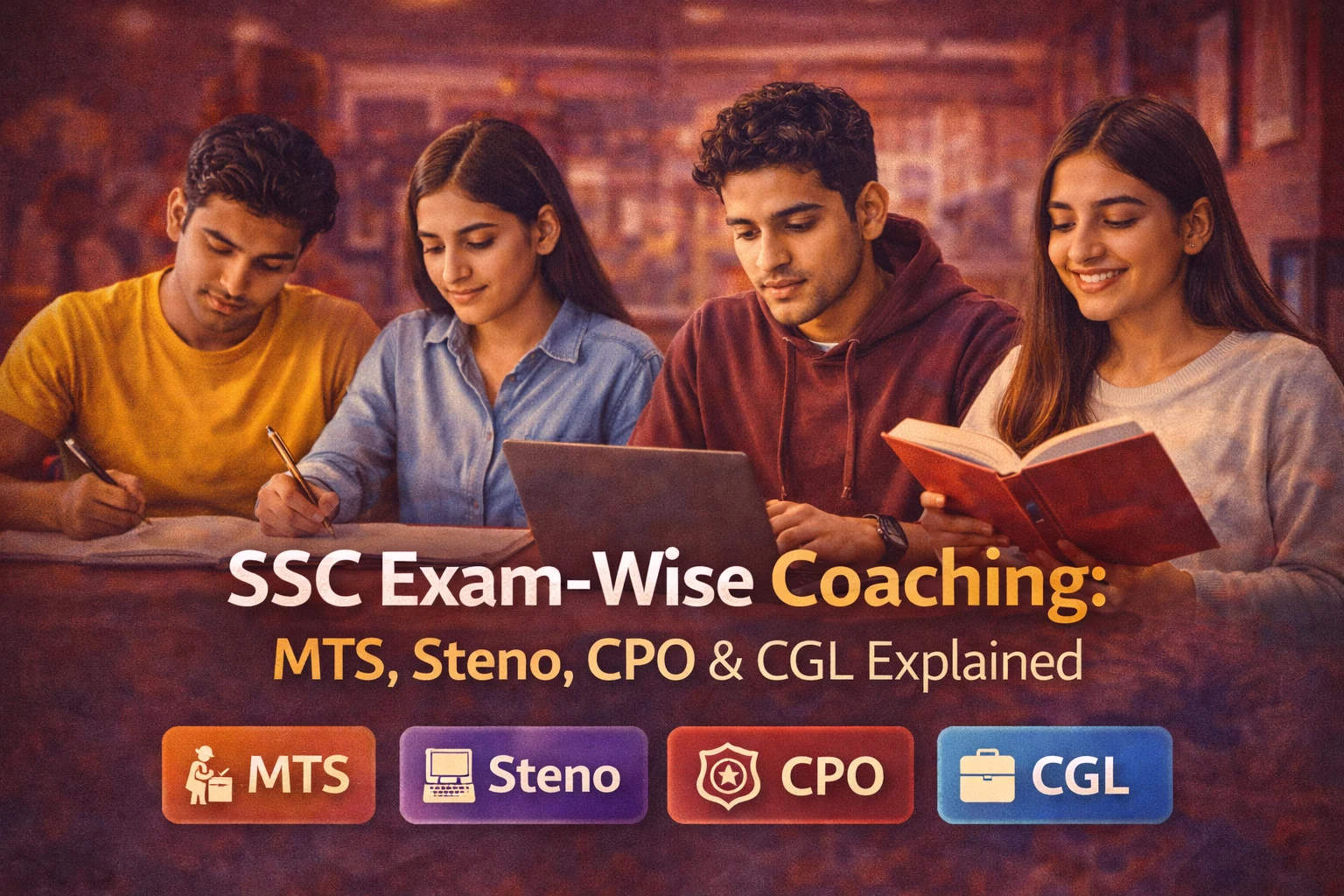 SSC Exam-Wise Coaching: MTS, Steno, CPO & CGL Explained