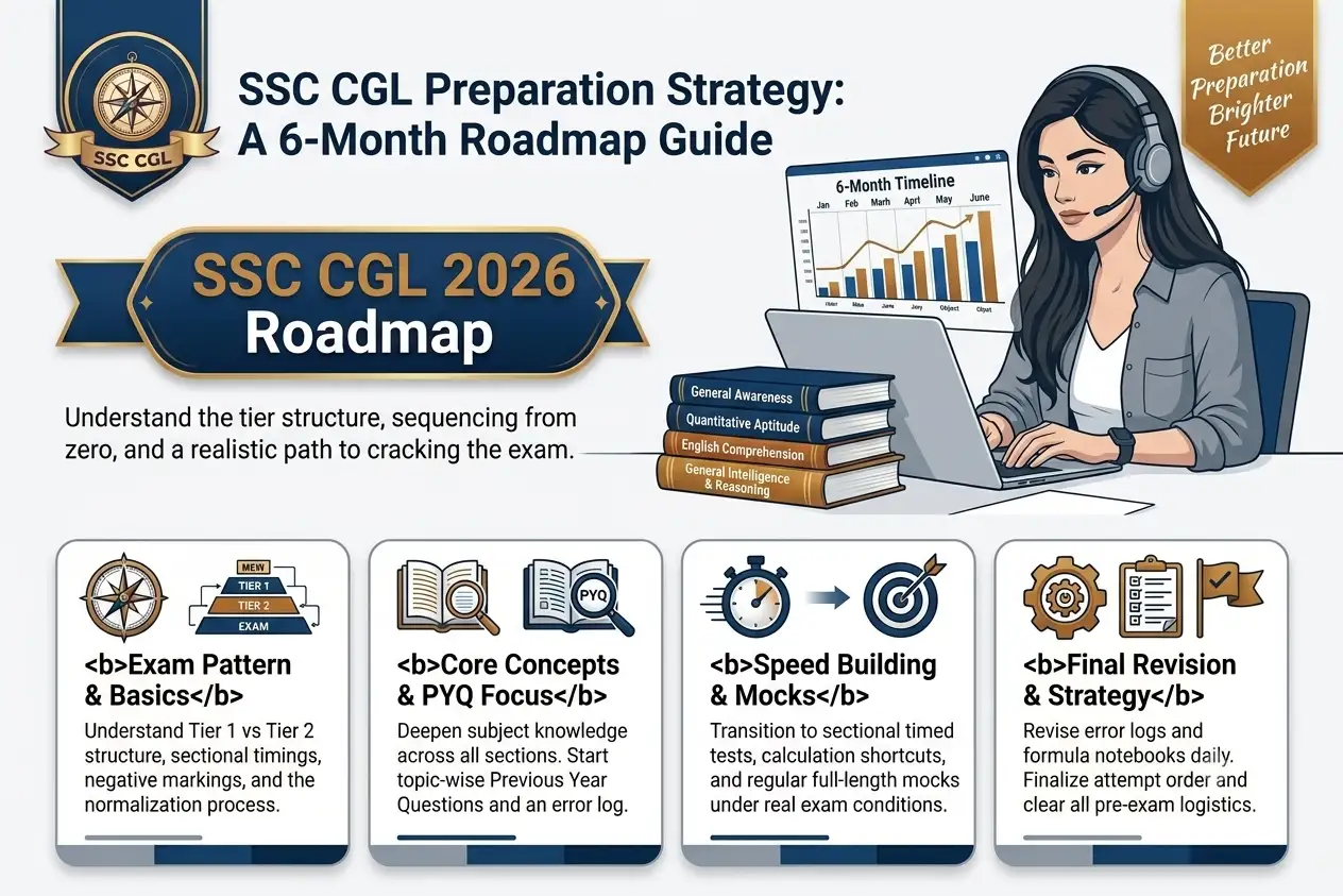 SSC CGL Preparation Strategy: A 6-Month Roadmap to Crack the Exam